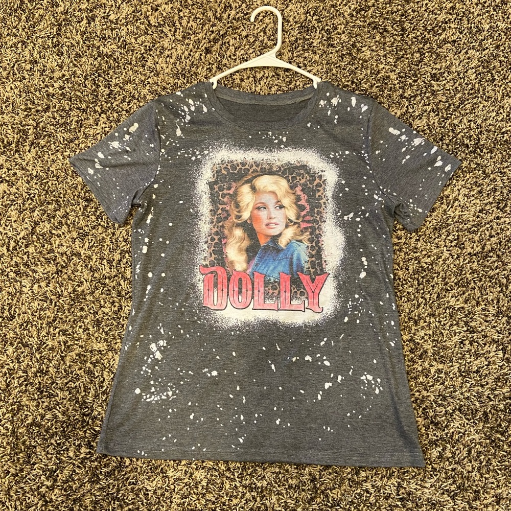 Dolly Parton bleached T-shirt- size Small